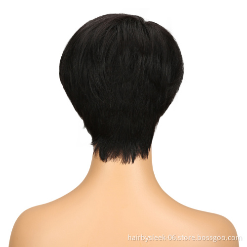 Wholesale wigs Ombre Color Full Machine Made Cheap Short Bob Wig Remy Straight Hair Brazilian Human Hair Wigs for Black women